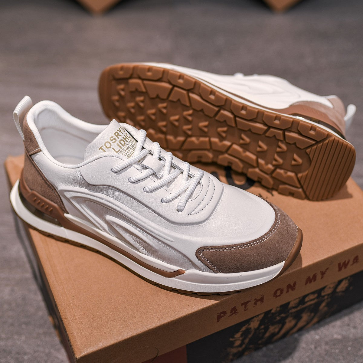 Men's Breathable Board Fashion Trend Daddy Color Casual Shoes