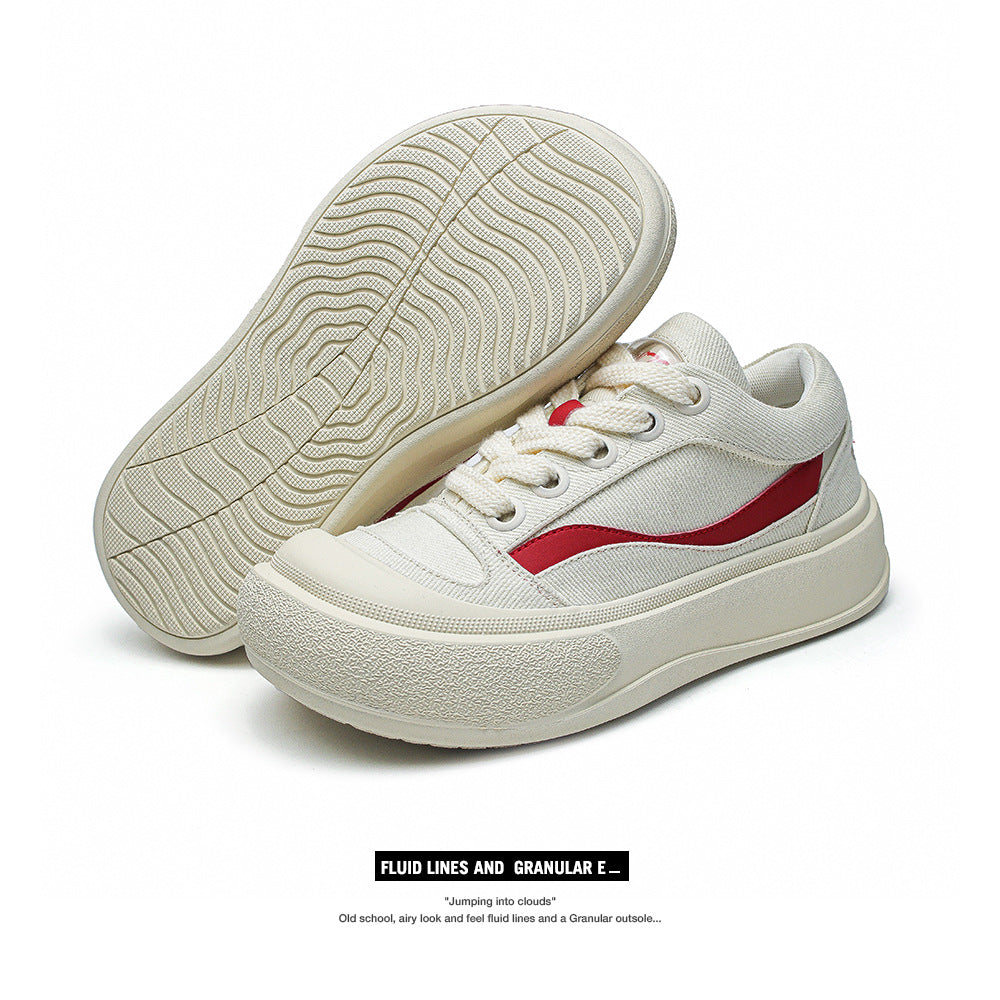 Bubble Drink Fashion Big Head Crooked Platform Versatile Bread Men's Canvas Shoes