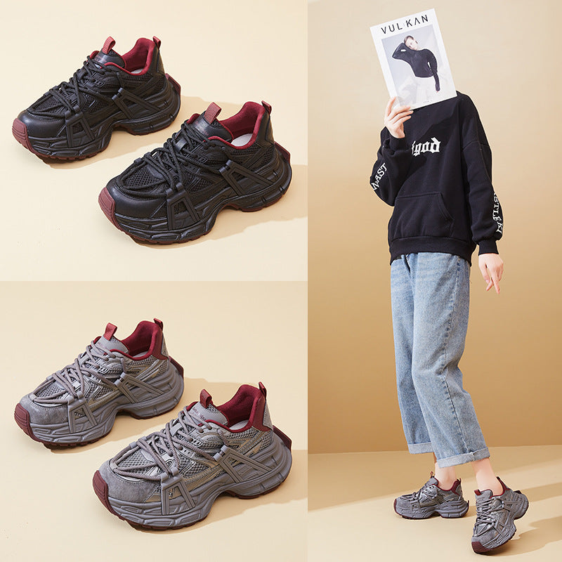 Women's Platform Dad Autumn Korean Breathable Mesh Sneakers