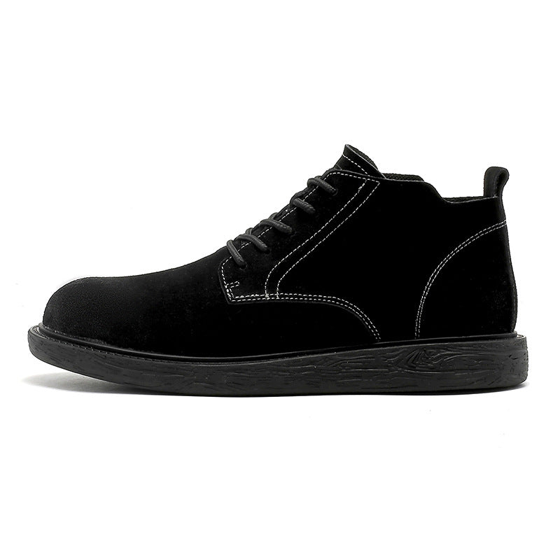 Men's Autumn Martin Trendy Black Breathable Suede Boots
