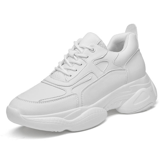 Men's Autumn Invisibly Heightened White Height Increasing Men's Shoes