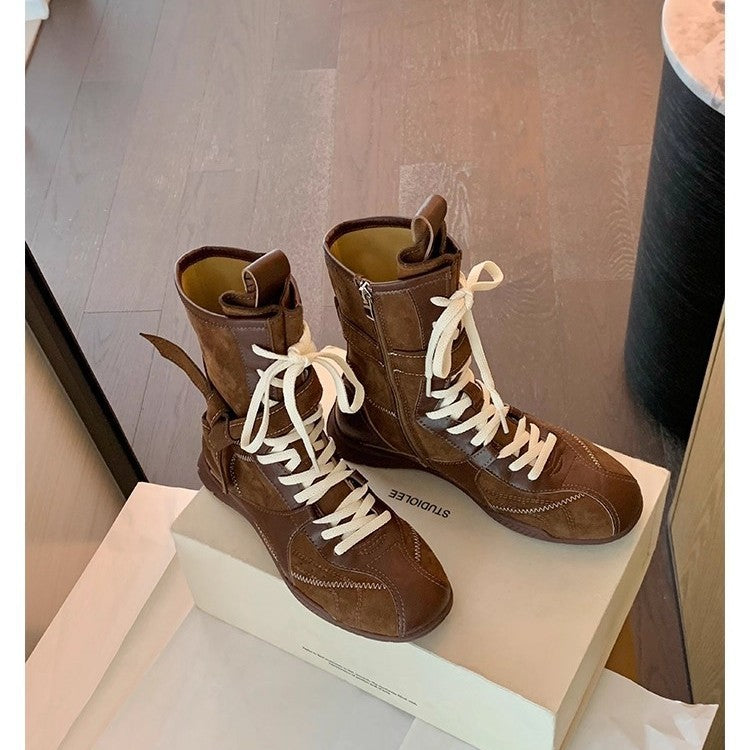 Women's Retro Side Zipper Safari Jacket German Boots