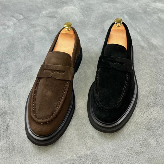 Men's European Goods Fashion Leisure Slip-on Suede Leather Shoes