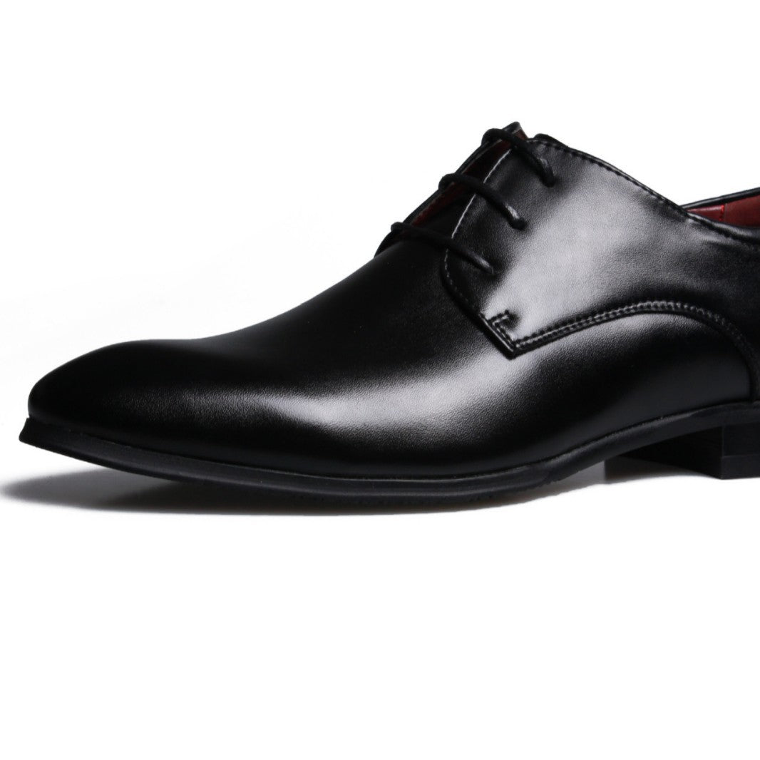 Men's Black Breathable Best Man Wedding Formal Men's Business Leather Shoes