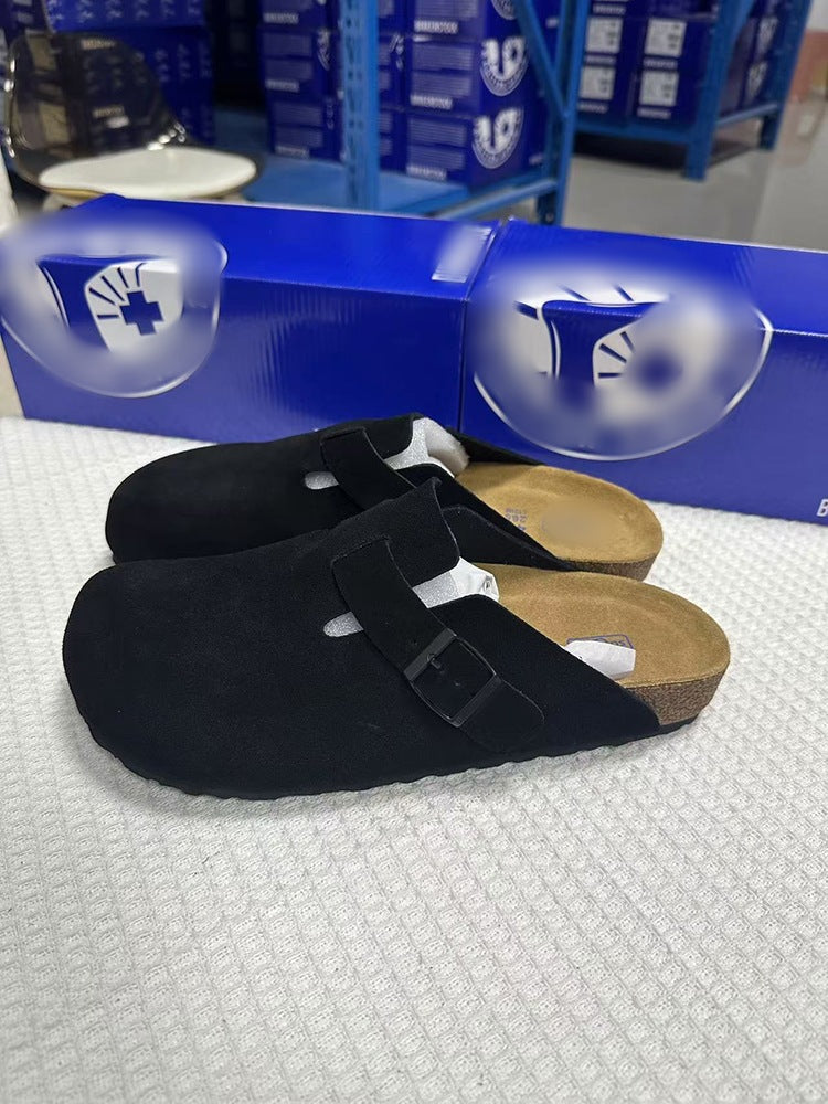Women's & Men's Cork Sole Half Pack Thick Bottom Slippers