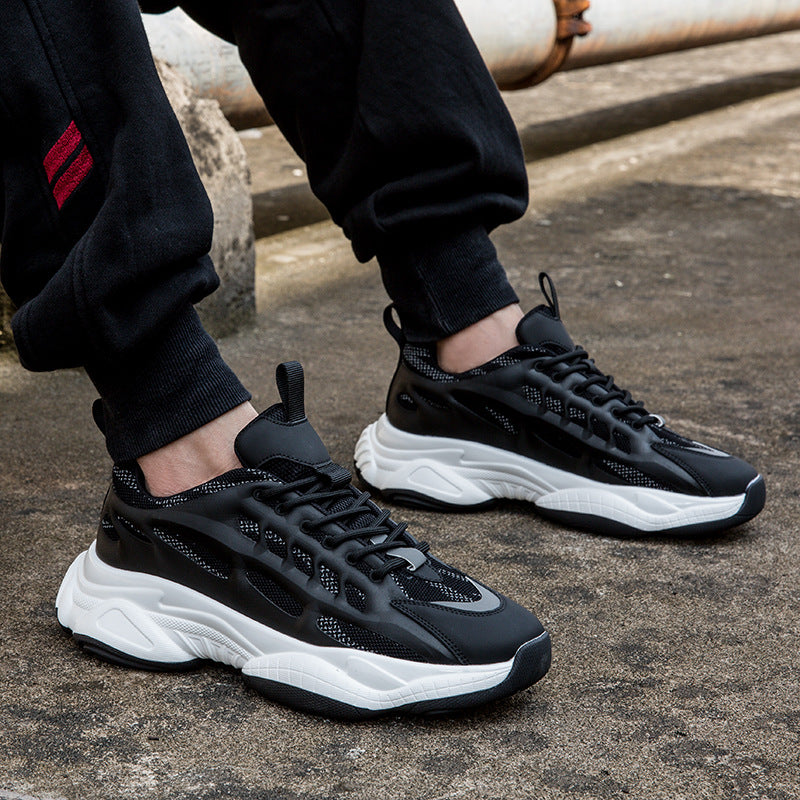 Men's Large Size Mesh Surface Clunky Running Sneakers