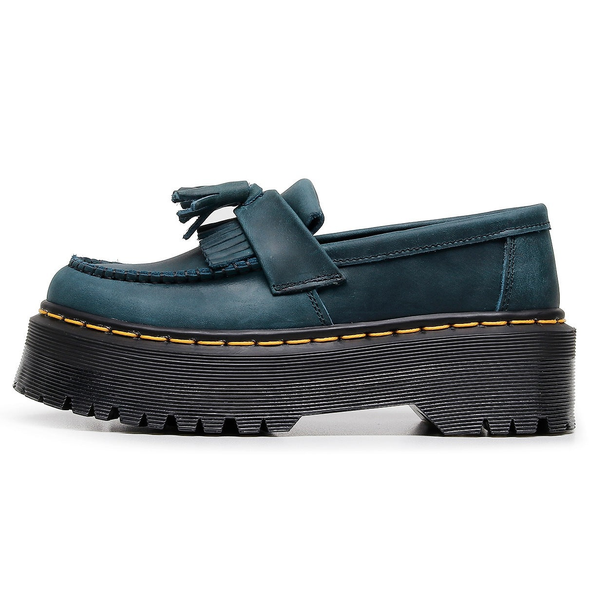Women's Horse Green Tassel Top Layer British Style Loafers