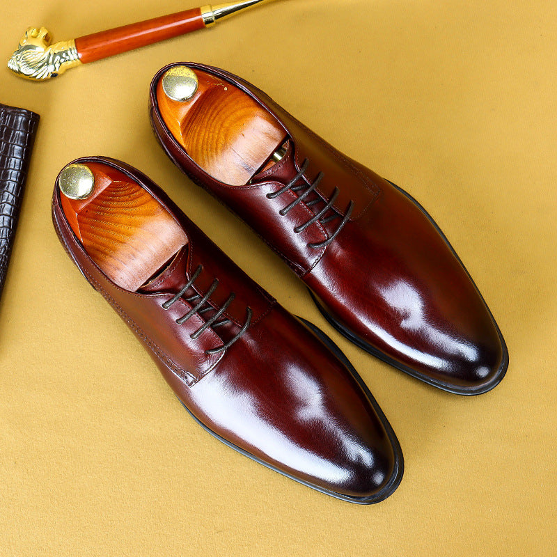 Men's Business In The Event First Layer Cowhide Leather Shoes