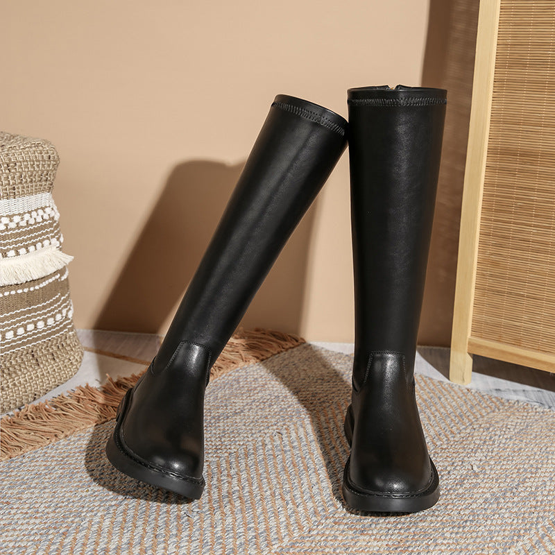 Women's Autumn Veet Padded Plus Size Fat Widened Boots