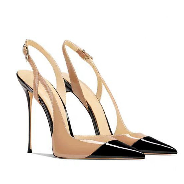 Women's Buckle Super Sexy Stiletto Back Strap Closed Toe Sandals