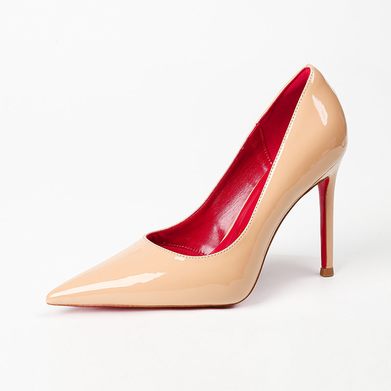 Women's Color Shallow Mouth Pointed Toe Commuter High French Stiletto Not Women's Fashion Shoes