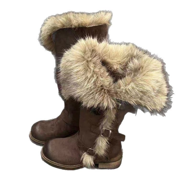 Long Female Temperament Genuine Rider Two-way Boots