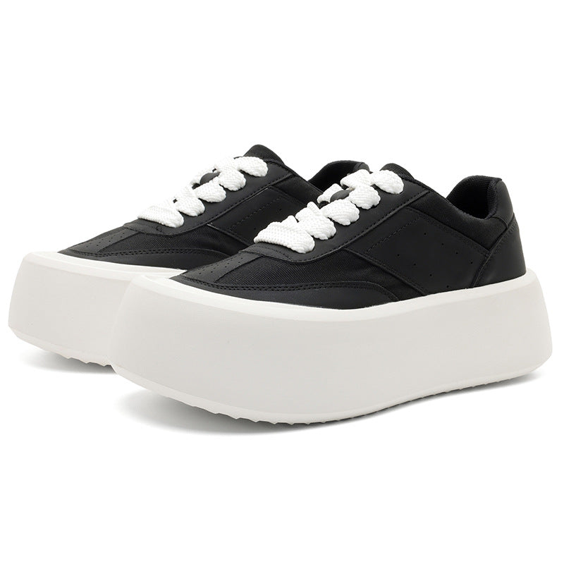 Men's Trendy Breathable White Thick Bottom Heightened Platform Versatile Casual Shoes