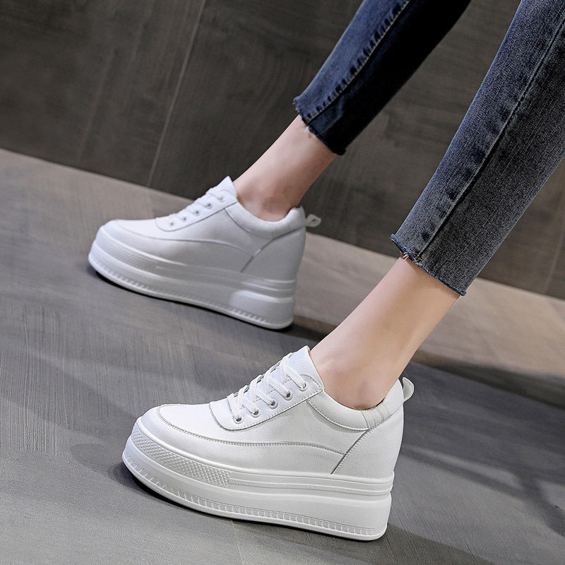 Women's Four Platform Height Increasing Insole Mesh Sneakers
