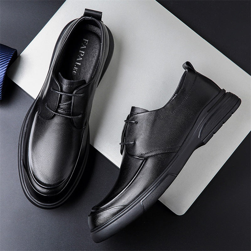 Men's Plus Size Business Formal High-grade Black Leather Shoes