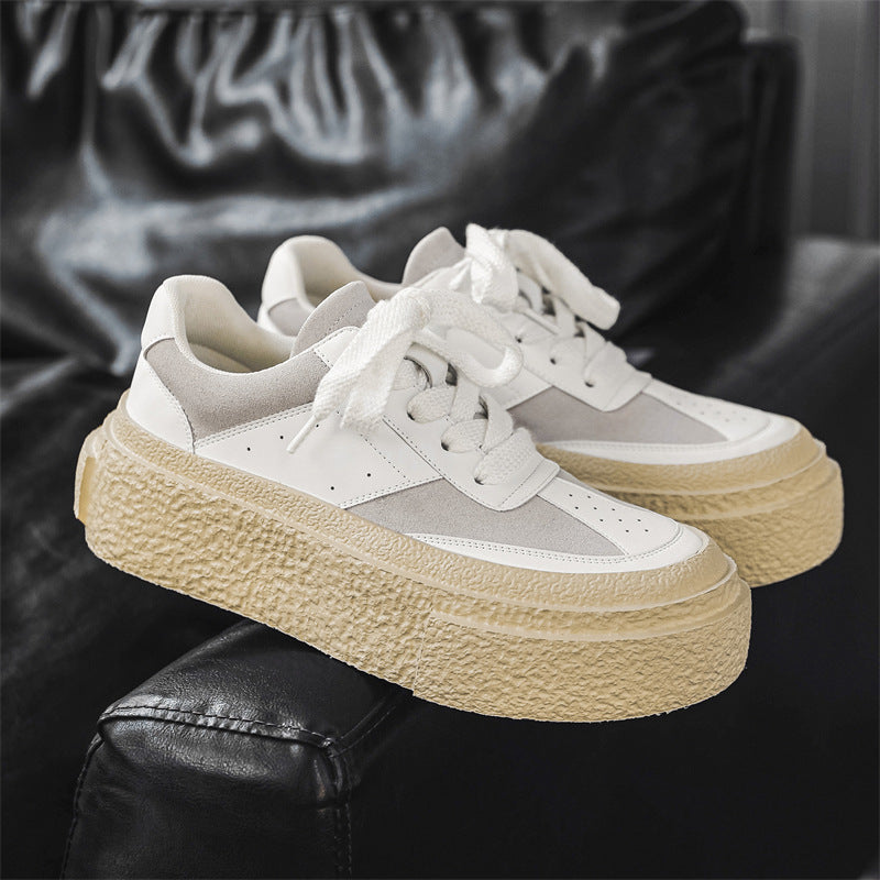 Men's Platform Easy Wear Height Increasing Muffin Sneakers