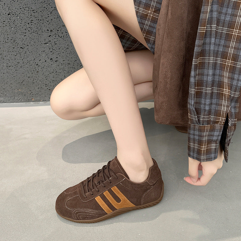Women's German Training Breathable Round Toe Flat Casual Shoes