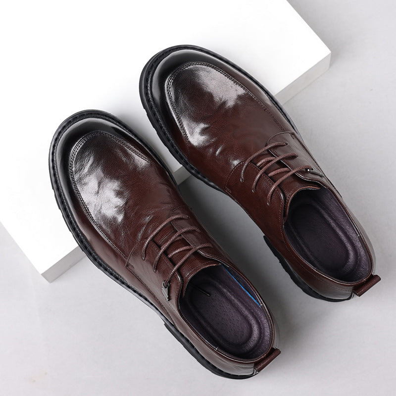 Men's Big Head Light Luxury Business Formal Thick Men's Shoes