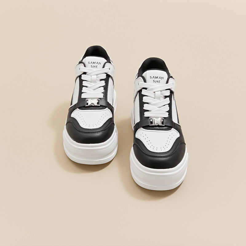 Women's Insole Genuine Platform White Spring Small Sneakers