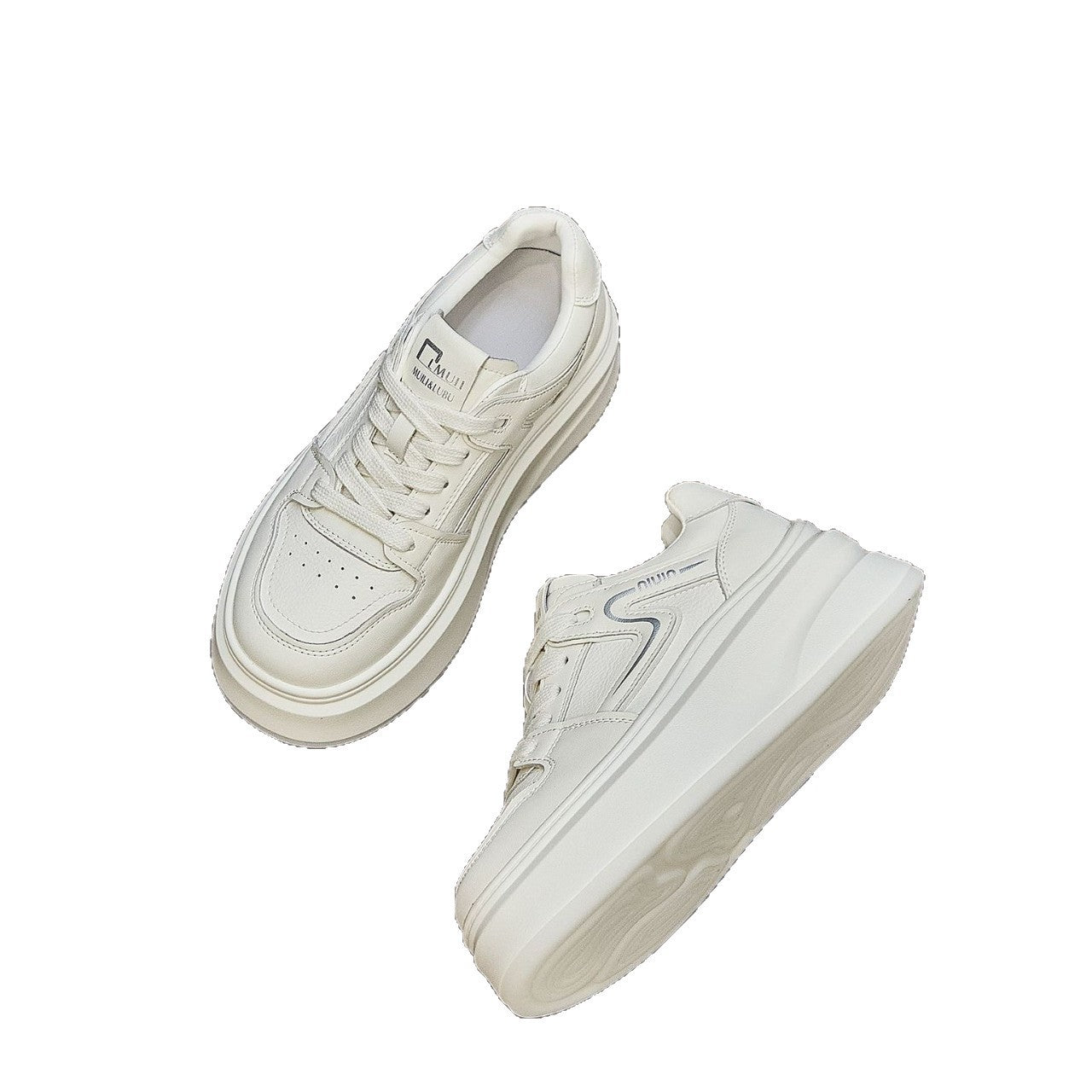 Women's Authentic Platform White Autumn Color Matching Small Height Increasing Women's Sports Shoes