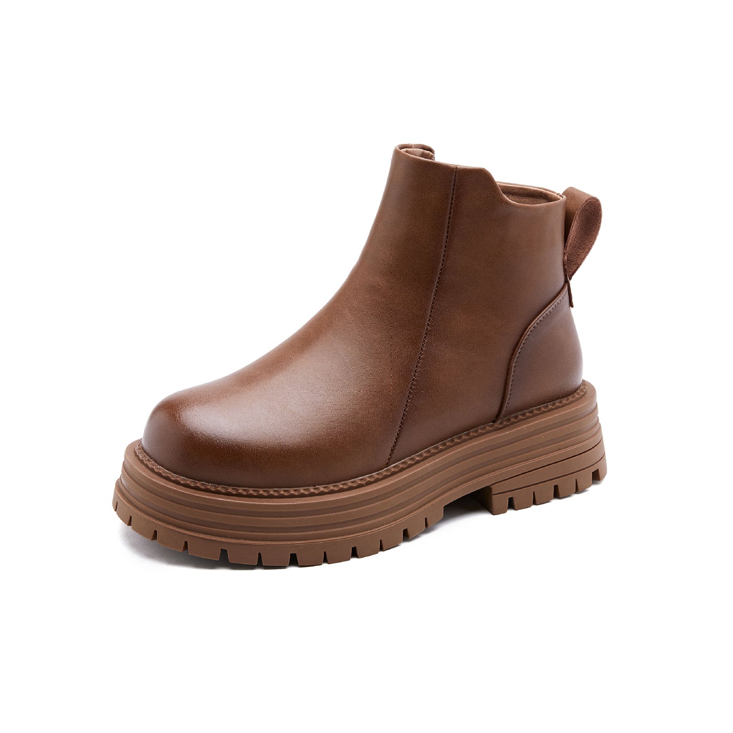 Women's Martin Fleece Lined Rubber Platform Ankle Boots