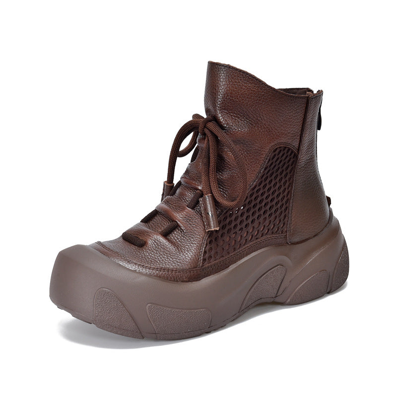 Women's Breathable Martin Retro Thick Bottom Summer Short Boots