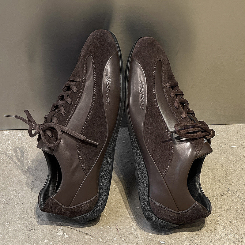 Men's Stitching Daily Sports Lightweight Breathable Brown Men's Shoes