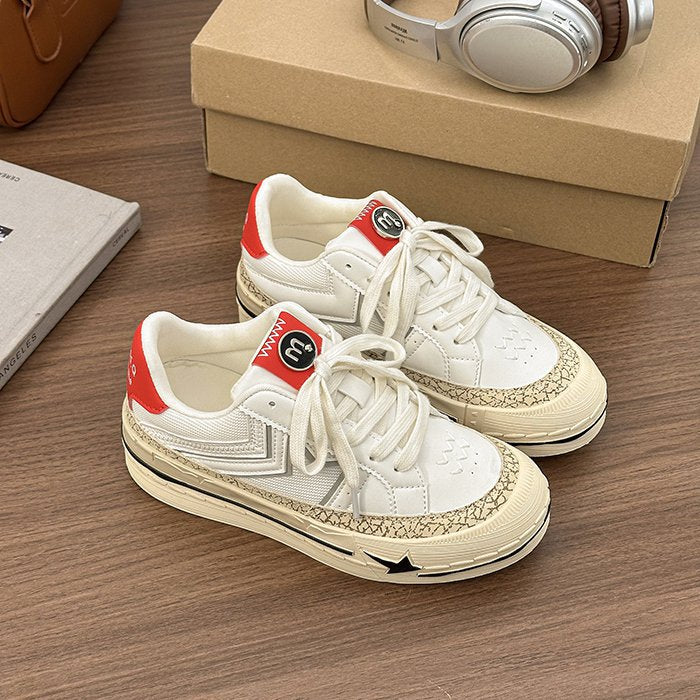 Pretty Versatile Women's White Spring Korean Sneakers