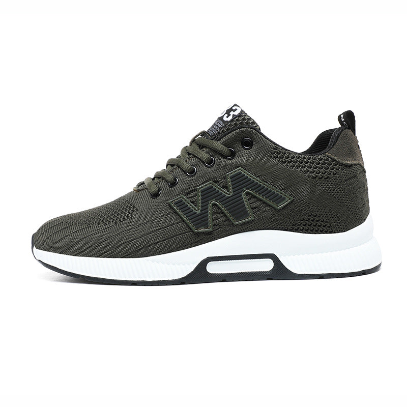 Men's Elevator Large Size Flying Woven Height Increasing Men's Sports Shoes