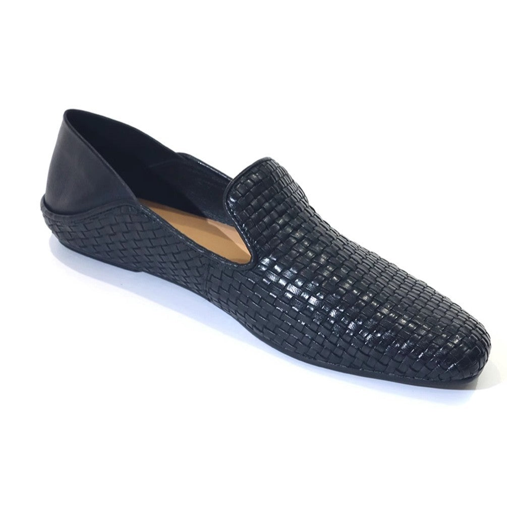 Weave Vintage Italian Classic Square Head British Women's Casual Shoes