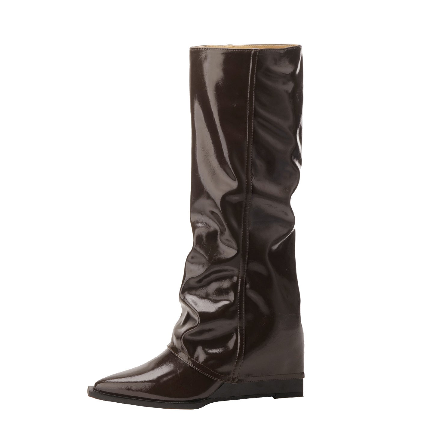 Women's Wedge High Pointed Pile Style Riding Boots