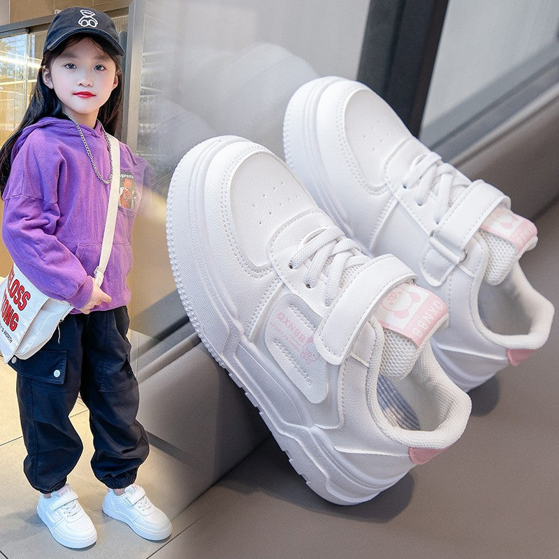 Children's Graceful Surface White Fashion Boys Kid's Sneakers