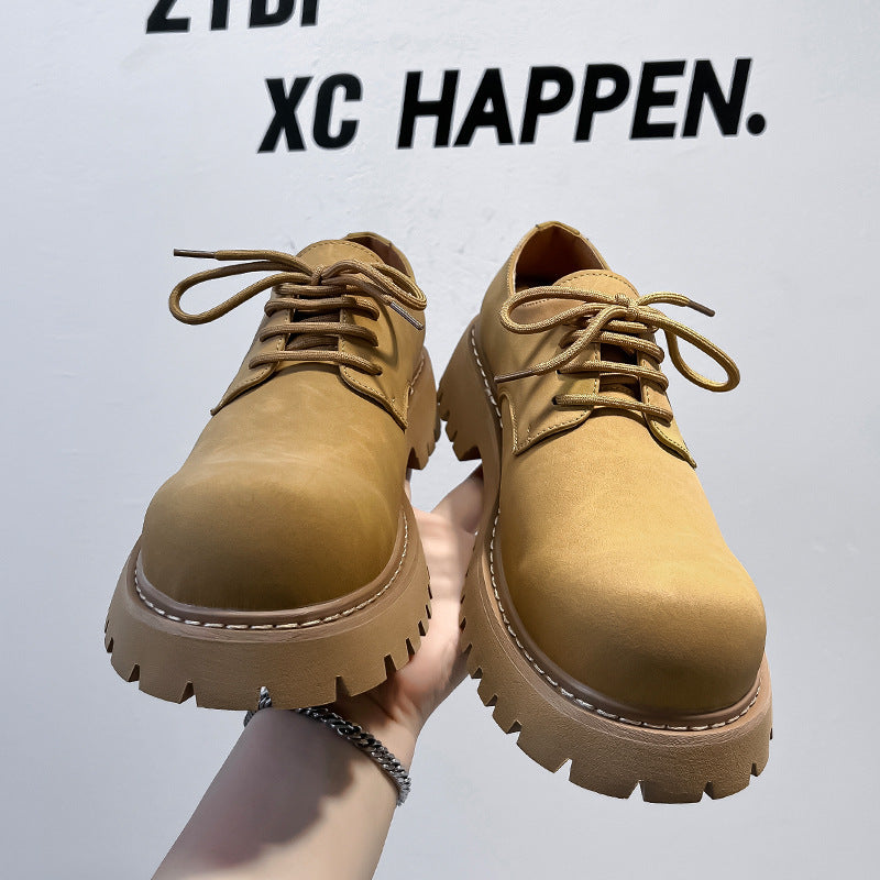 Men's Dr. Martens British Style Big Head Thick Bottom Leather Shoes
