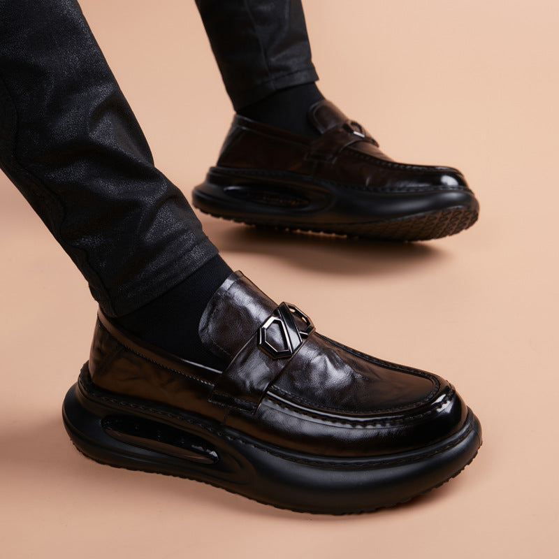 Men's First Layer Cowhide Genuine Business Breathable Men's Casual Leather Shoes