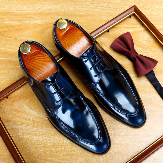 Men's Surface Patent Cowhide Formal Wear British Men's Shoes