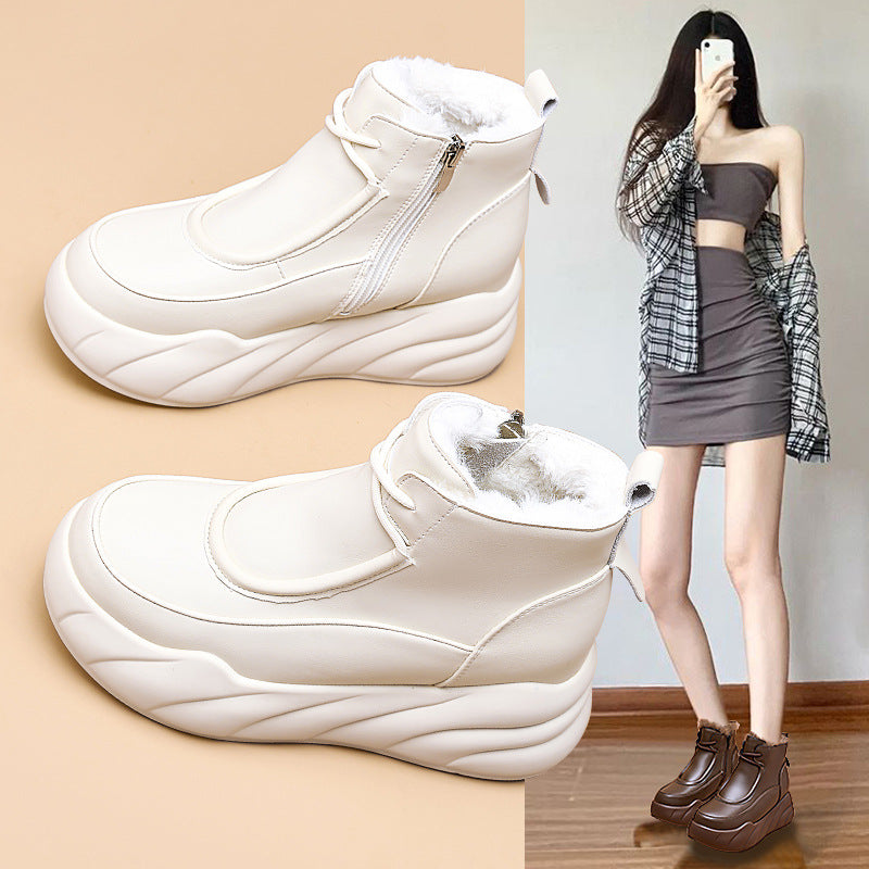 Women's Winter Fashion Platform Thick Wool Warm Women's Shoes