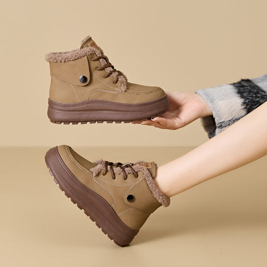 Women's Platform Winter Veet Thermal Thickening Ankle Snow Boots