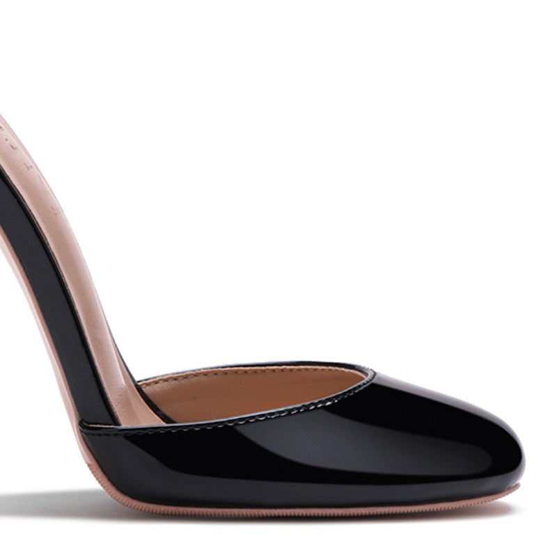 Comfortable Round Toe Stiletto Hollow Closed High Heeled Sandals