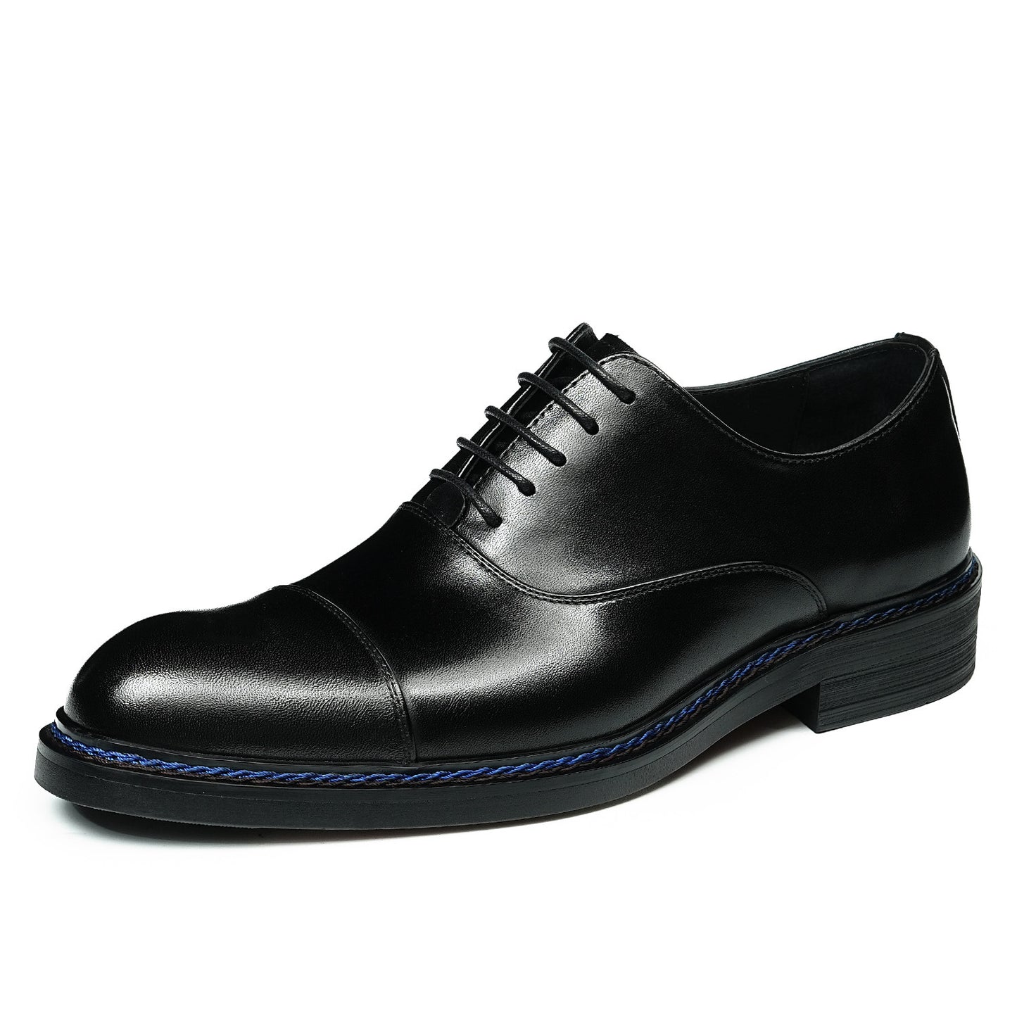 Men's Pointed Formal Wear Norwegian Sewing Oxford Leather Shoes