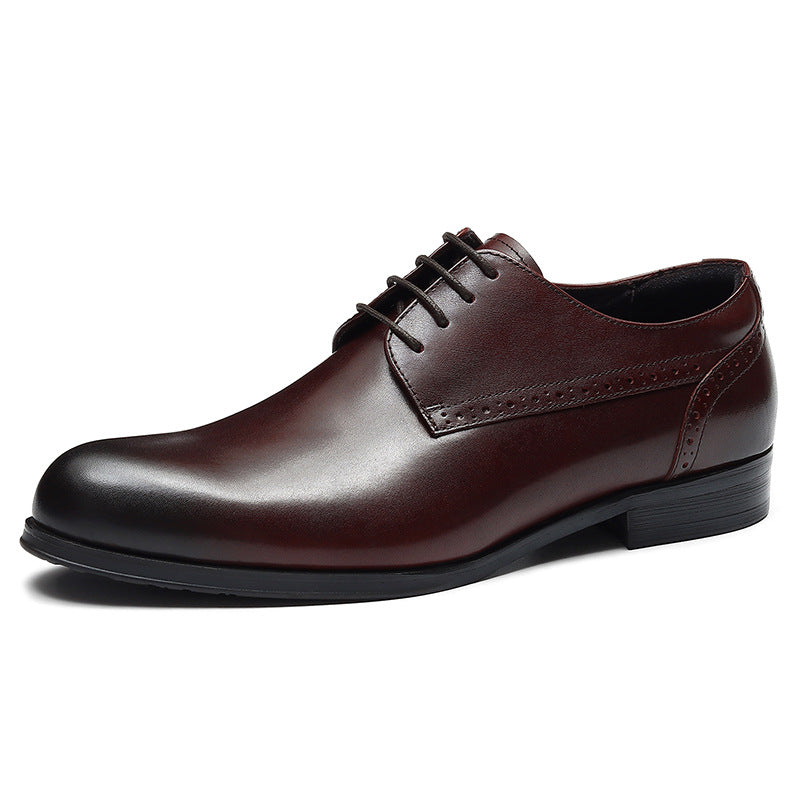 Men's Genuine British Brogue Carving Business Large Leather Shoes