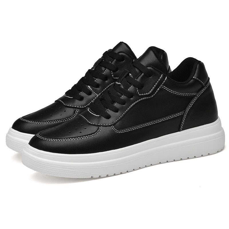 Men's Spring Inner Height Increasing Invisible White Men's Board Shoes