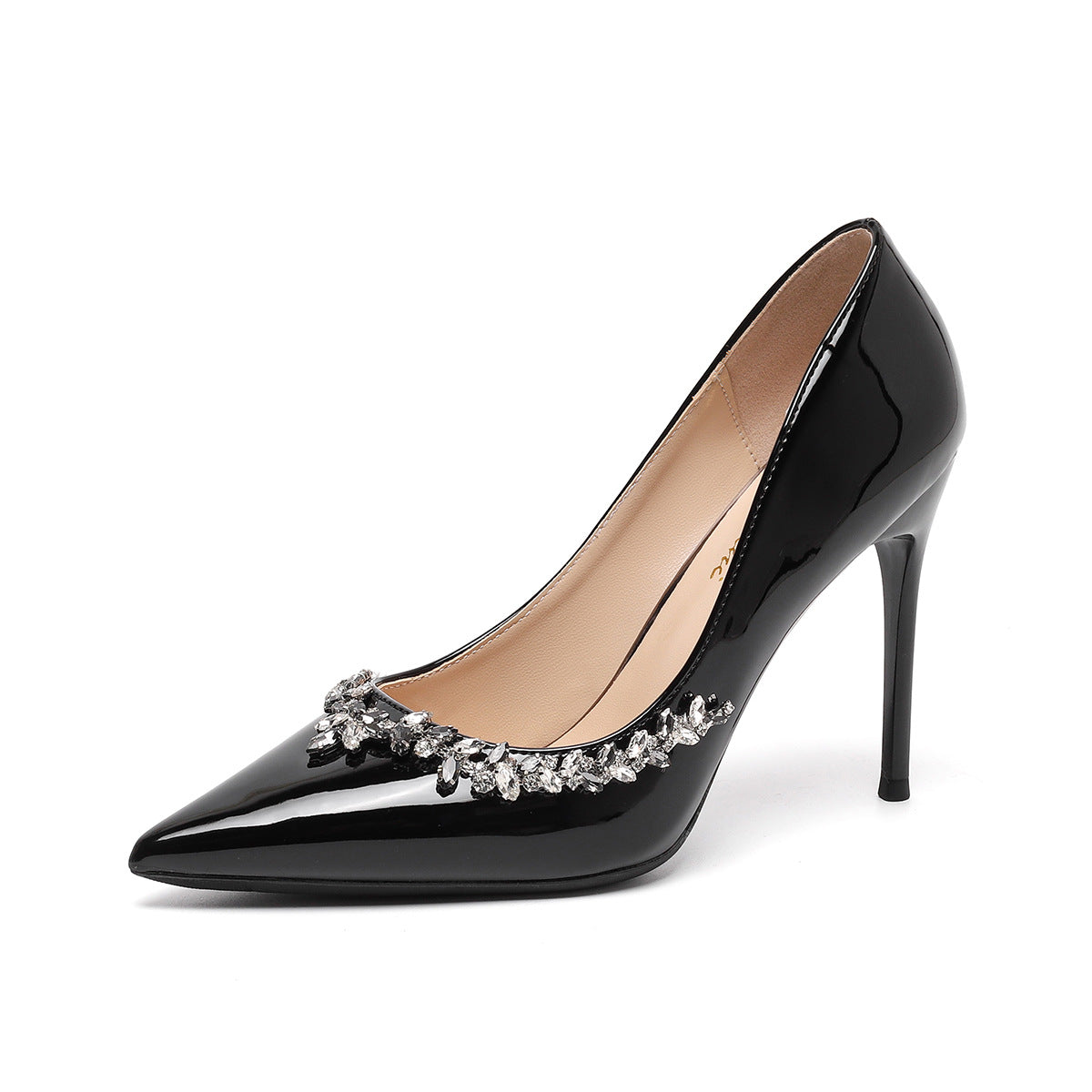 Women's Patent French High For Rhinestone Stiletto Pumps Plus Size Women's Fashion Shoes