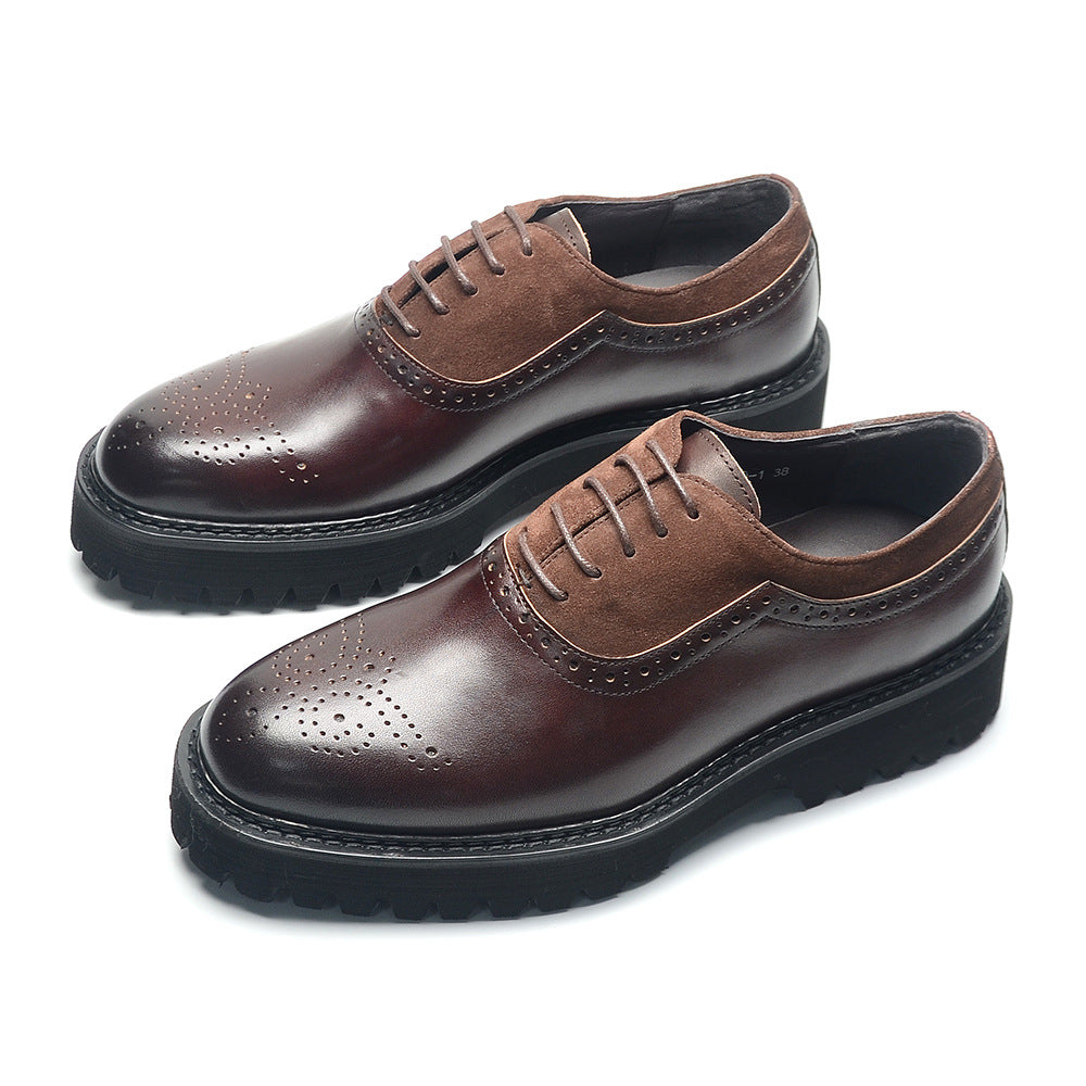 Men's Elegant Top Layer Cowhide Oxford Soft Men's Casual Leather Shoes