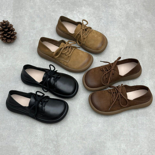 Women's Retro Artistic Round Toe Flat Bottom Two-way Women's Casual Shoes