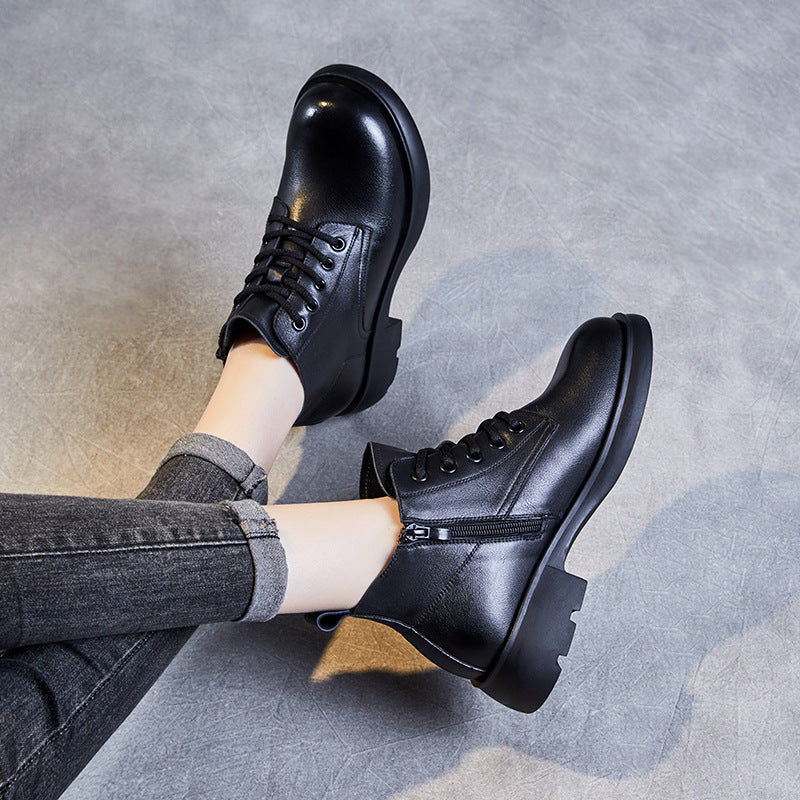 Women's British Style Martin Ankle First Layer Boots