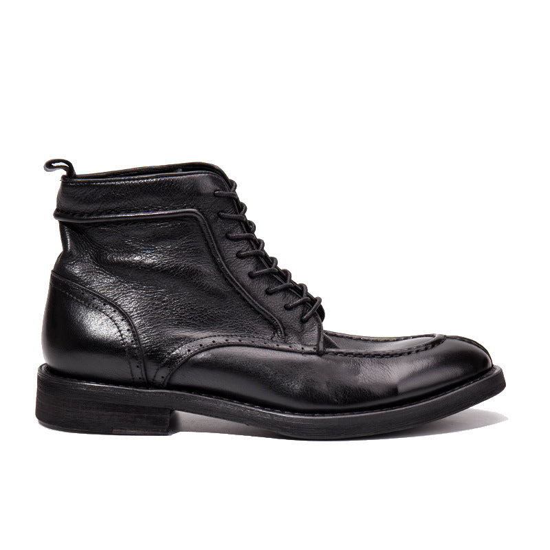 Men's Elegant Martin Working Cowhide Retro Boots