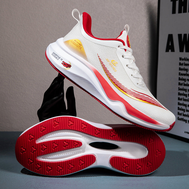 Men's Shock Absorption Green Less Professional Breathable Sneakers