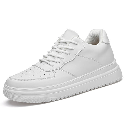 Men's Increasing Thick Bottom White Platform Spring Low Casual Shoes