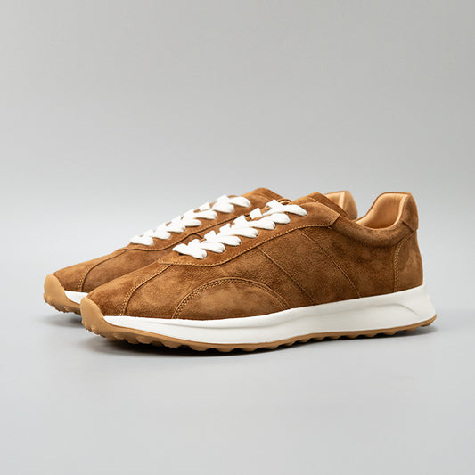 Men's Rock Tea Brown Sports Daily Versatile Retro Fashion Leather Shoes