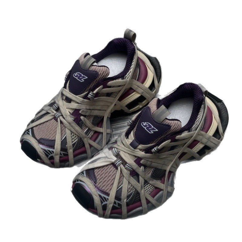Women's & Men's Distressed Model Style Couple Sports Paris Men's Casual Shoes